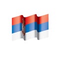 Serbia flag, vector illustration Royalty Free Stock Photo