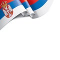 Serbia flag, vector illustration on a white background Royalty Free Stock Photo