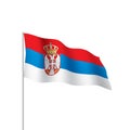 Serbia flag, vector illustration Royalty Free Stock Photo