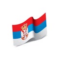 Serbia flag, vector illustration Royalty Free Stock Photo