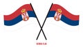 Serbia Flag Waving Vector Illustration on White Background. Serbia National Flag Royalty Free Stock Photo