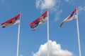 Serbia Flags Royalty Free Stock Photo