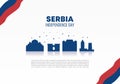 Serbia independence day background banner poster for national celebration on February 15 and 16 th