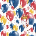 Serbia Independence Day Seamless Pattern.