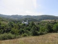 Serbia landscape Orthodox Monastery New Pavlica green landscape