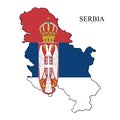 Serbia map vector illustration. Southern Europe. Europe