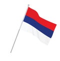 Serbia national flag Royalty Free Stock Photo