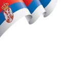 Serbia flag, vector illustration on a white background Royalty Free Stock Photo