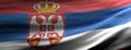 Serbia national flag waving texture background. 3d illustration Royalty Free Stock Photo