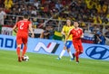 Serbia national team defender Antonio Rukavina starting an attack