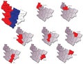 Serbia provinces maps