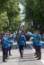 Serbian army guards unit exercise