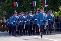 Serbian army guards unit march Royalty Free Stock Photo