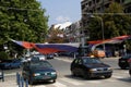 Serbian cars, Mitrovica, Kosovo Royalty Free Stock Photo