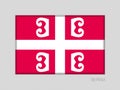 Serbian Cross. National Symbol of Serbia. National Ensign Aspect