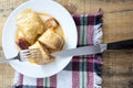 Serbian dish sarma served in white plate Royalty Free Stock Photo