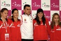 Serbian Fed Cup team Royalty Free Stock Photo