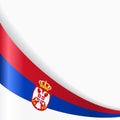 Serbian flag background. Vector illustration.