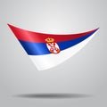 Serbian flag background. Vector illustration. Royalty Free Stock Photo