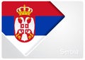 Serbian flag design background. Vector illustration. Royalty Free Stock Photo