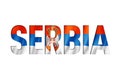 Serbian flag text font