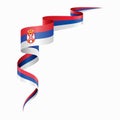 Serbian flag wavy abstract background. Vector illustration. Royalty Free Stock Photo