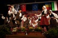 Serbian folk dancers at a festival Royalty Free Stock Photo