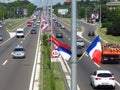 Serbian and French flags Royalty Free Stock Photo