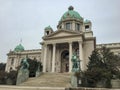 Serbian National Assembly building Narodna skupstina in Belgrade, Serbia. Royalty Free Stock Photo