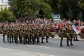 Serbian national flag unit in march-2 Royalty Free Stock Photo