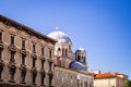 Serbian orthodox Saint spyridon church Chiesa di San Spiridione in Trieste, Italy near the canal grande on the square saint