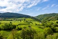 Serbian rural village green springtime landscape