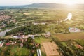 Serbian town of Cuprija and Velika Morava river aerial view Royalty Free Stock Photo