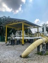 Petronas metering station, pipeline station during the day Royalty Free Stock Photo