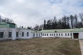 Serednikovo manor, mansion, palace, white building. Equestrian building,