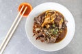 Seremban beef noodle with thick gravy, popular food in Malaysia