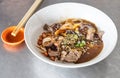 Seremban beef noodle with thick gravy, popular food in Malaysia