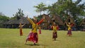 A Sundanese traditional dance in Seren taun Royalty Free Stock Photo