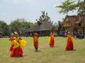 A Sundanese traditional dance in Seren taun Royalty Free Stock Photo