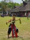 A Sundanese traditional dance in Seren taun Royalty Free Stock Photo