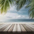 Serenade of Summer. Seashore Bliss on Wood Surface.