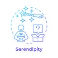 Serendipity blue gradient concept icon Royalty Free Stock Photo
