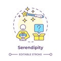 Serendipity multi color concept icon Royalty Free Stock Photo