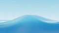 Serene Abstract Blue Water Wave with Subtle Light Reflections and Smooth Gradient Sky Background Royalty Free Stock Photo