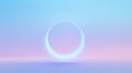 Serene Abstract Gradient with Soft Blue Circle on Pastel Background