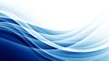 Serene Abstract Waves of Graduated Blue Tones Flowing into Bright White Space Royalty Free Stock Photo