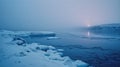 Serene antarctica, early morning, soft natural light, tranquil m