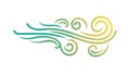 Serene Aqua Green Flowing Wave Wind Vector, vector design Generative AI Royalty Free Stock Photo
