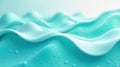 Serene aqua waves abstract texture of gentle undulations and water droplets on a smooth surface. Generative AI Royalty Free Stock Photo