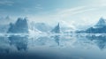 Serene Arctic Landscape with Iceberg Reflections